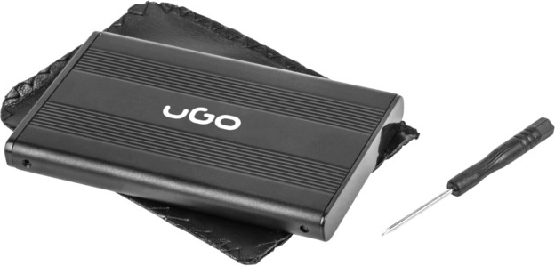 Externí hliníková 2,5" SATA USB 2.0 přenosná skříňka na disk UGO
