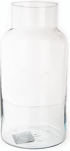 Váza z čirého recyklovaného skla 30 cm