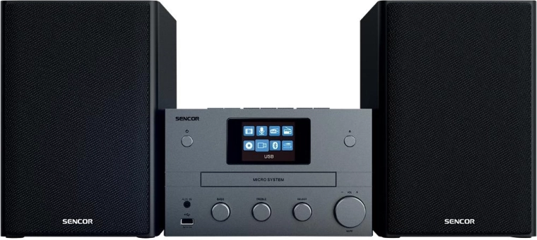 Sencor mikrosystém s Wi-Fi, DAB+ a CD