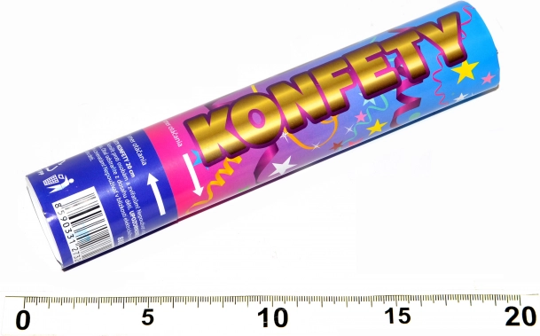 Vystřelovací párty konfety 20 cm Wiky