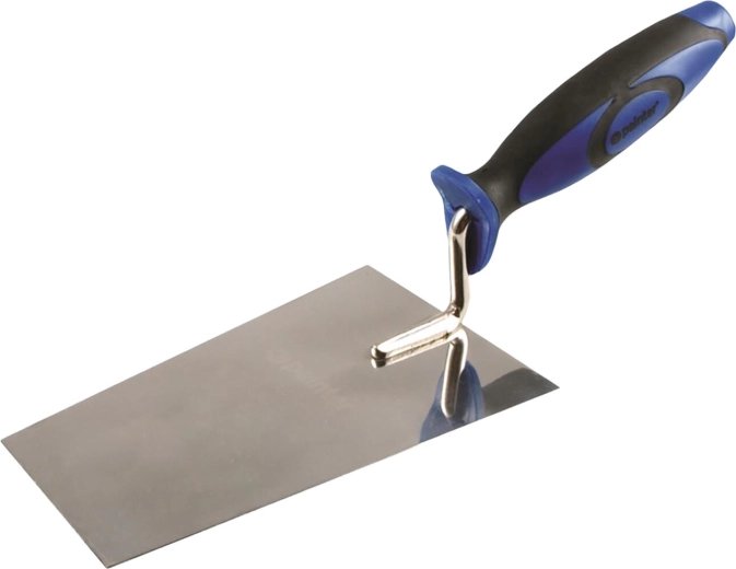 Zednická lžíce z nerezové oceli 160 mm s gumovou rukojetí