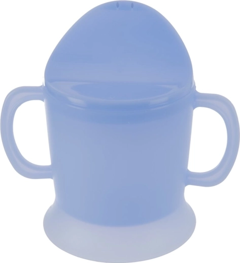 Dětský plastový hrnek s pítkem 0,23 l modrý