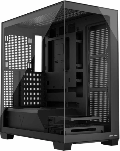 PC skříň Volcano Stellar Midi NF, černá, bez ventilátorů
