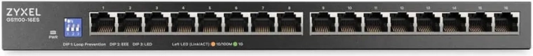 16× gigabitový port pro vysokou propustnost