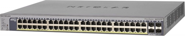 Chytrý přepínač NETGEAR GS752TP, 48× gigabit PoE, 4× SFP