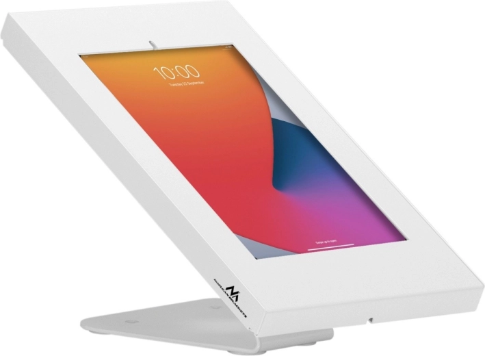 Maclean uzamykatelný stojan na tablet na stůl a zeď bílý