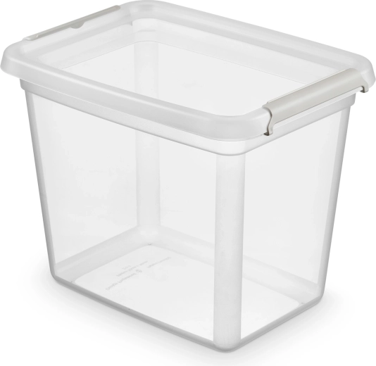 Basestore plastový úložný box s víkem a klipsy 20 l