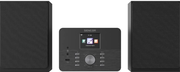 Sencor mikrosystém s Wi‑Fi, DAB+ a CD