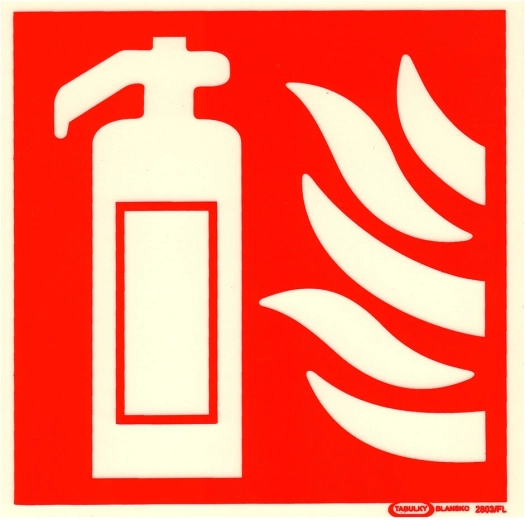 Samolepicí tabulka – symbol hasicí přístroj 148 × 148 mm