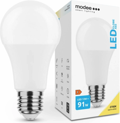 Modee Smart Lighting LED glóbusová žárovka E27 13 W teplá bílá