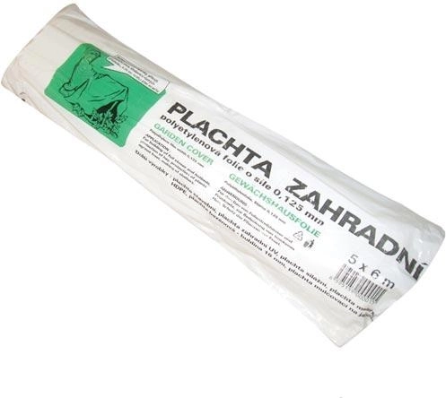 Zahradní plachta transparentní 5 × 6 m, 0,125 mm