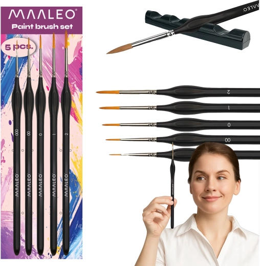 Sada malířských štětců Maaleo 5 ks s podstavcem