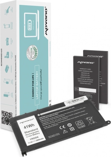 Movano baterie YRDD6 pro Dell Inspiron 14 5481 a 5590 (3600 mAh, 41 Wh)