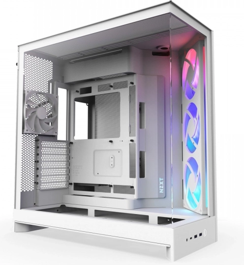 NZXT H9 Flow RGB skříň Midi Tower s oknem bílá