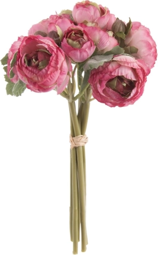 Umělý pryskyřník ve svazku růžový 24 cm
