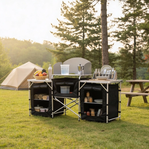 Organizovaný prostor pro vaření a skladování