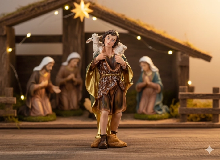 Figura pastýře do betléma 70 cm z polyresinu
