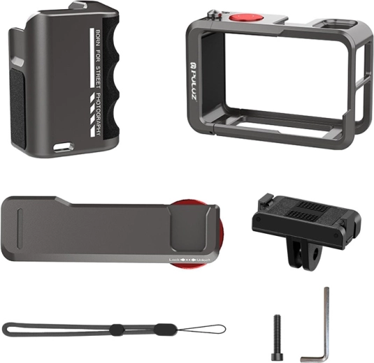 Cold shoe a pákové tlačítko spouště