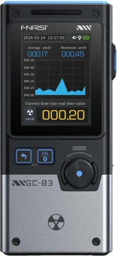 Multifunkční detektor ionizujícího záření FNIRSI GC-03 BK