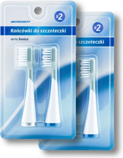 Náhradní hlavice pro sonický kartáček Berdsen, 4 ks