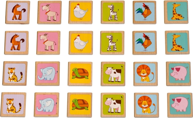 Lucy & Leo dřevěné pexeso Zvířátka (24 kartiček)