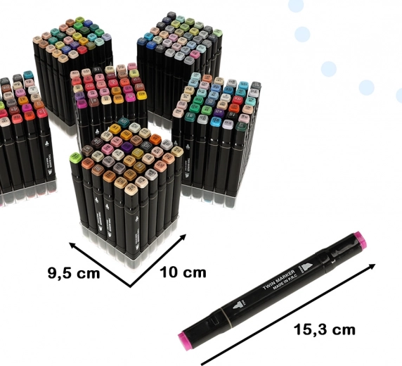 Dvoustupňové alkoholové markery v pouzdře s podstavcem – 204