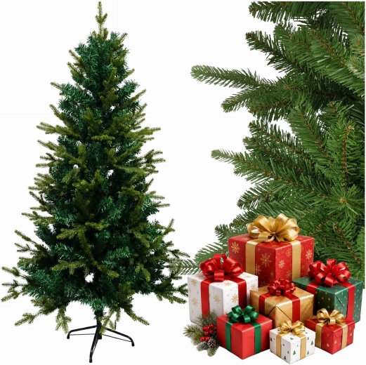 Umělý vánoční stromek smrk Premium zelený 220 cm se stojanem