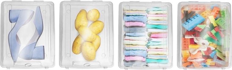 Průhledný a přehledný úložný systém