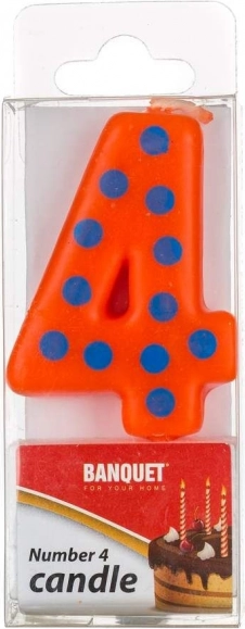 Narozeninová svíčka číslo 4 MY PARTY