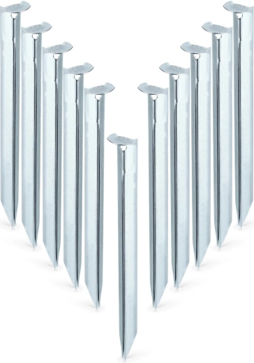 Kovové stanové kolíky 23 cm – sada 10 ks