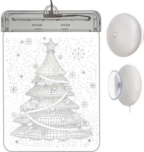 Vitraž LED 3D – vánoční stromek – Choinka