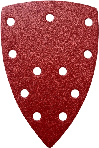 Brusný výsek 100 × 150 × 150 mm, zrnitost 80, 11 otvorů, suchý zip (5 ks)