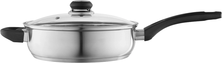 Altom Design Emilio nerezová hluboká pánev s poklicí 24 cm, 2,8 l