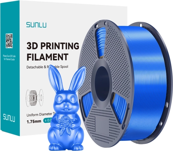 Sunlu PLA+ Silk filament modrý