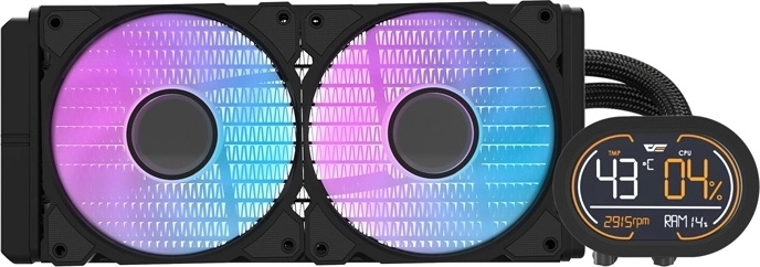 Vodní chlazení cpu darkflash dh240d v2, 240 mm, argb, černé