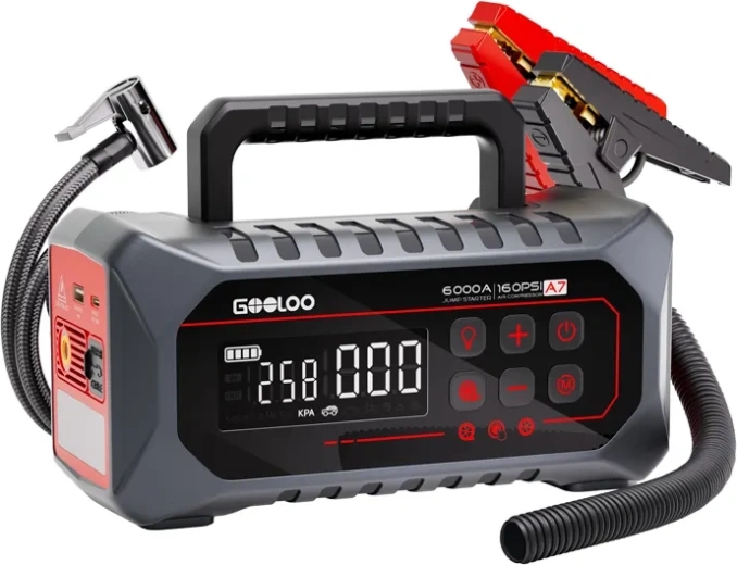 GOOLOO A7 startovací zařízení s kompresorem a powerbankou