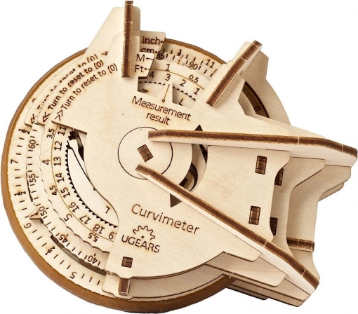 UGEARS dřevěný mechanický křivkoměr STEM – 3D puzzle (opisometr)