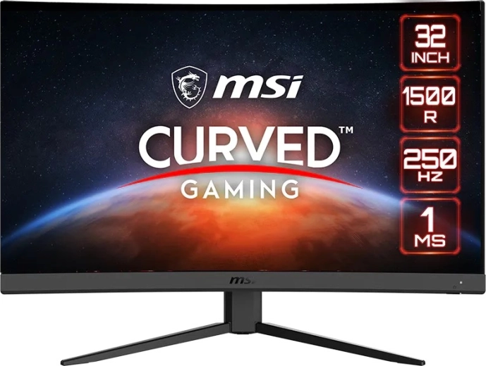 Zakřivený herní monitor 31,5" FHD 250 Hz – černý