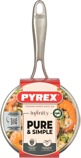 Kastrol Infinity s nerezovým tělem a skleněnou poklicí 16 cm, 1,25 l