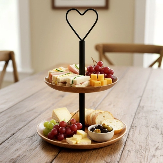 Dvoupatrové servírování s úsporou místa