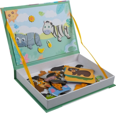 Herui toys magnetická montessori skládačka se zvířaty z afriky