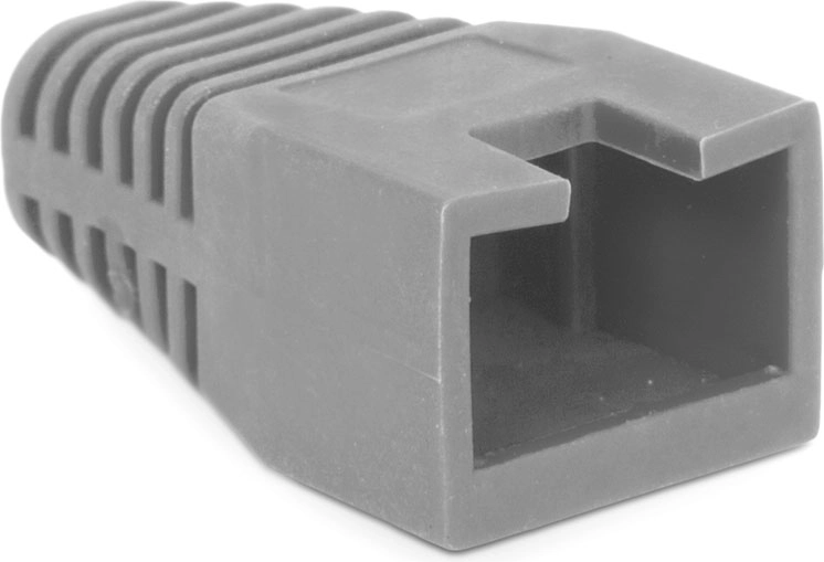 Gumová ochrana proti zlomení kabelu RJ45 šedá - 1 kus