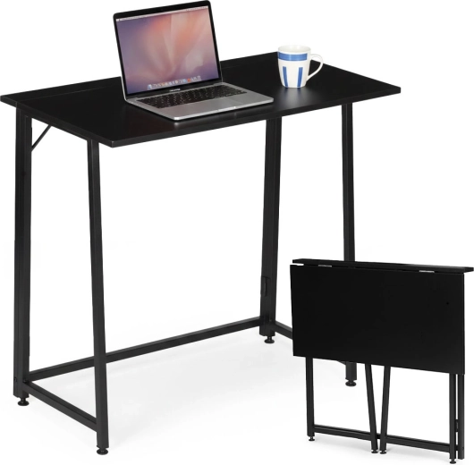 Skládací psací stůl MODERNHOME 80 × 45 cm, černý