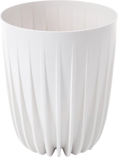 Květináč Mira 30 cm bílý s vložkou
