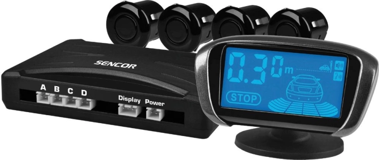 Sencor parkovací senzory s bezdrátovým LCD displejem