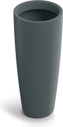 Květináč Molio round slim grafitový 38 cm