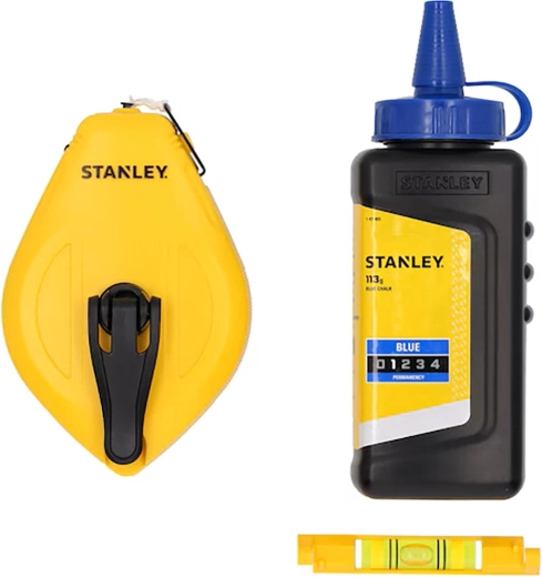 Lajnovací šňůra s křídou a vodováhou Stanley 30 m