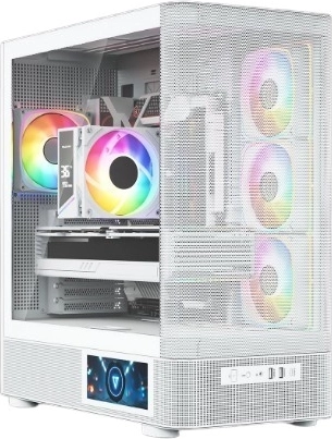 Počítačová skříň MODECOM Volcano AQ400 ARGB Midi Tower bílá