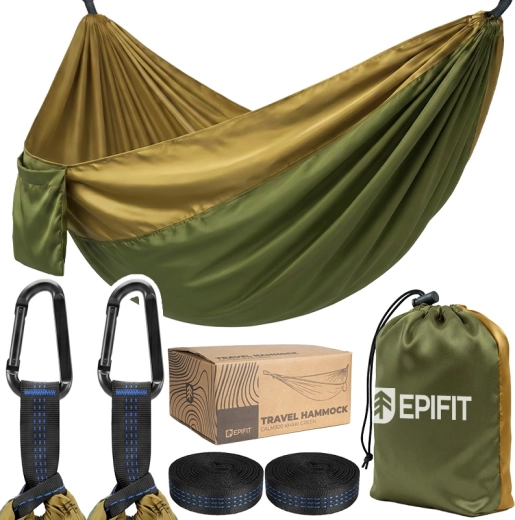 Turistická houpací síť Calm 300 khaki zelená