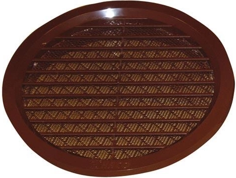 Větrací mřížka se síťovinou 140 mm – Hnědá